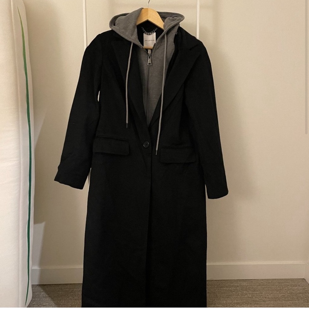 Avec Les Filles Removable Hood Overcoat